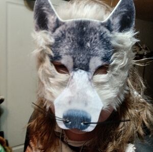 Wolf Dog Costume Mask for you, or your kid or DOG! FUN !